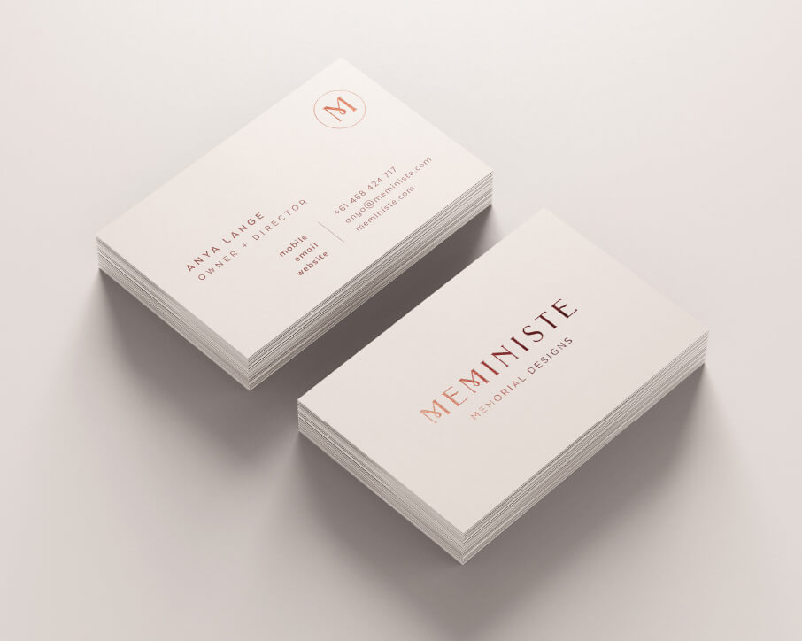 Meministe business cards